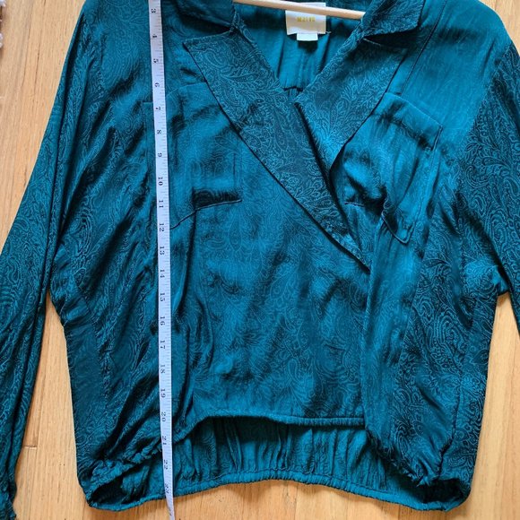 Maeve // Forest Green Paisley Blouse - Picture 8 of 10